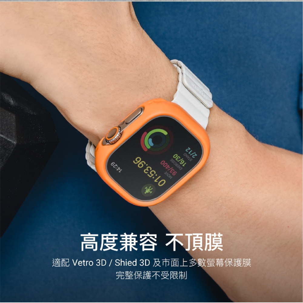 MAGEASY Skin 防水 抗汙 矽膠 保護殼 手錶殼 適用 Apple Watch 9 8 7 6 5 4 SE-細節圖5