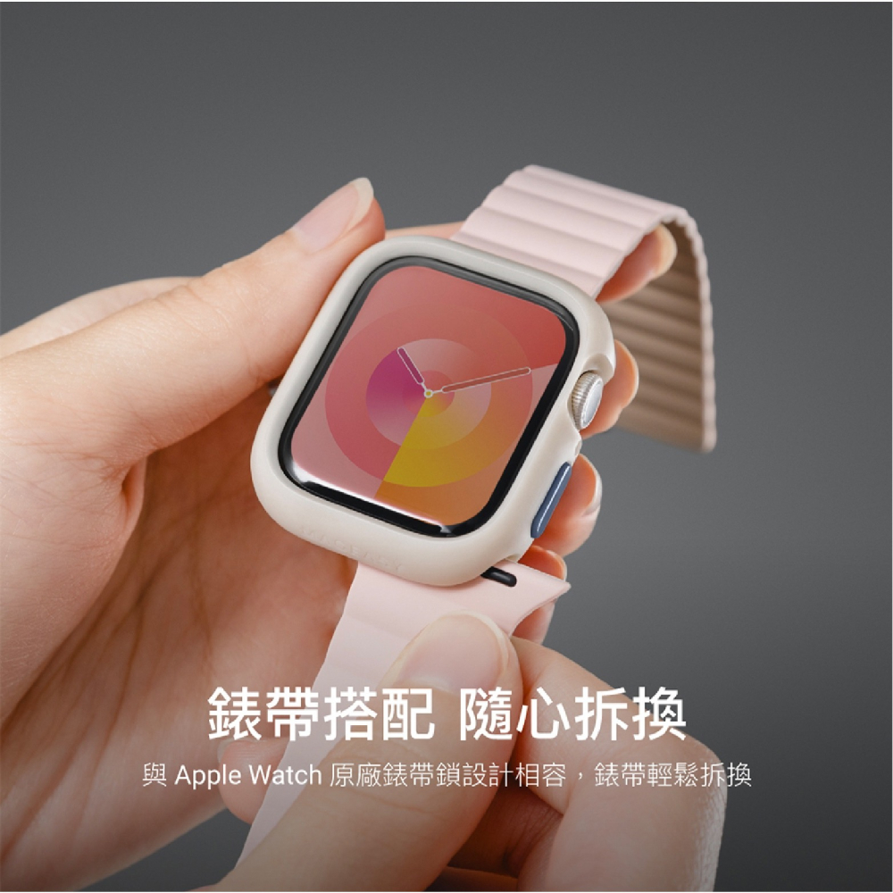 MAGEASY Skin 防水 抗汙 矽膠 保護殼 手錶殼 適用 Apple Watch 9 8 7 6 5 4 SE-細節圖6