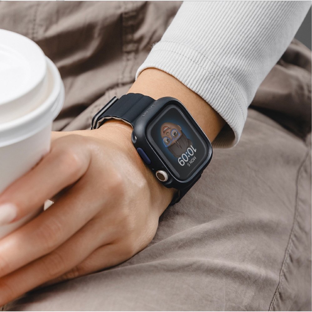 MAGEASY Skin 防水 抗汙 矽膠 保護殼 手錶殼 適用 Apple Watch 9 8 7 6 5 4 SE-細節圖10