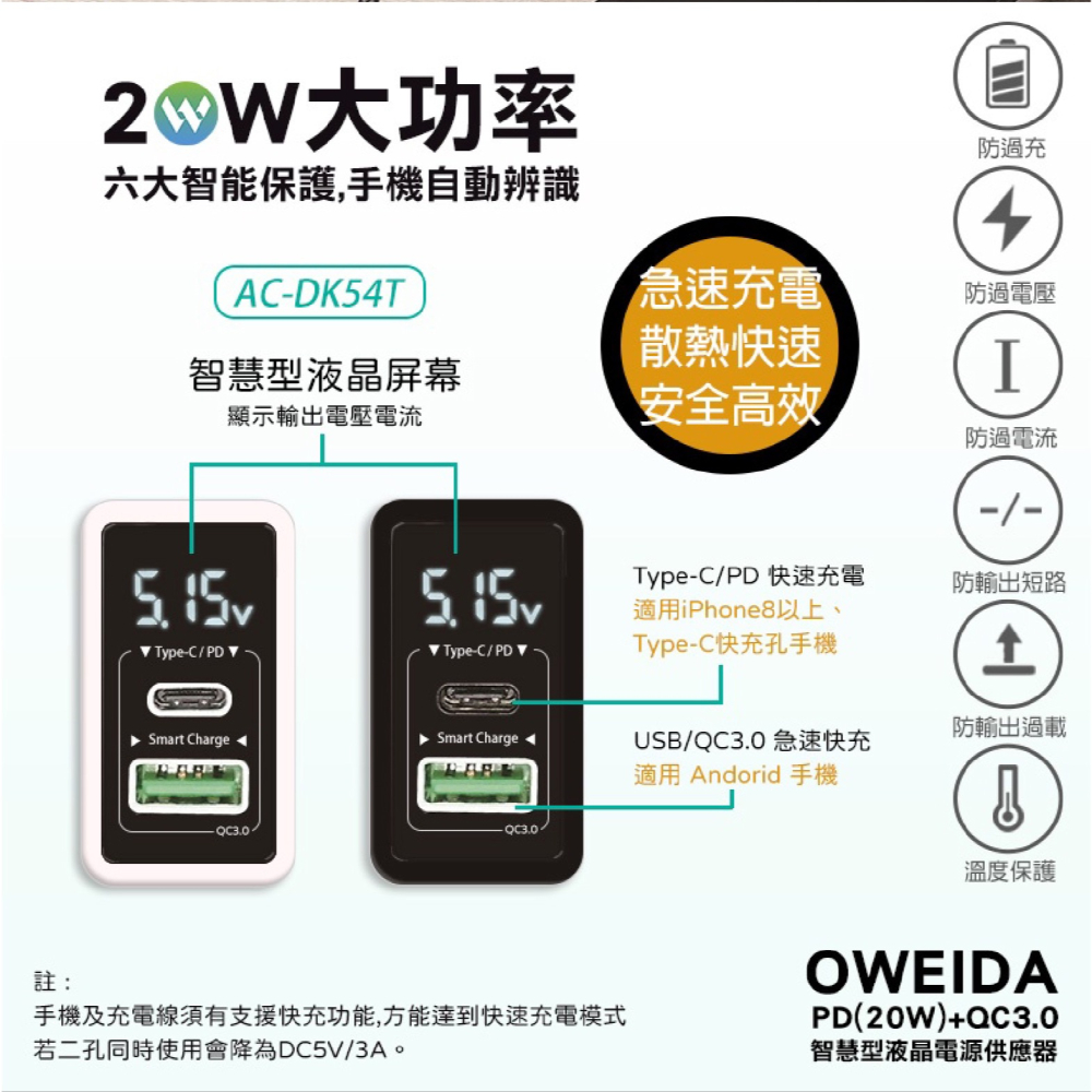 OWEIDA PD QC 3.0 PD MFI 快充頭 充電器 充電線 快充線 數據線 適 iPhone 14 13-細節圖9