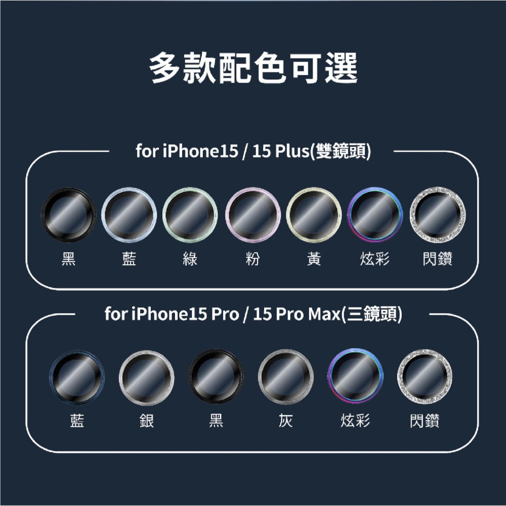 OWEIDA 星耀 鋁金屬 鏡頭 保護鏡 鏡頭環 適用 iPhone 15 Plus Pro Max-細節圖9