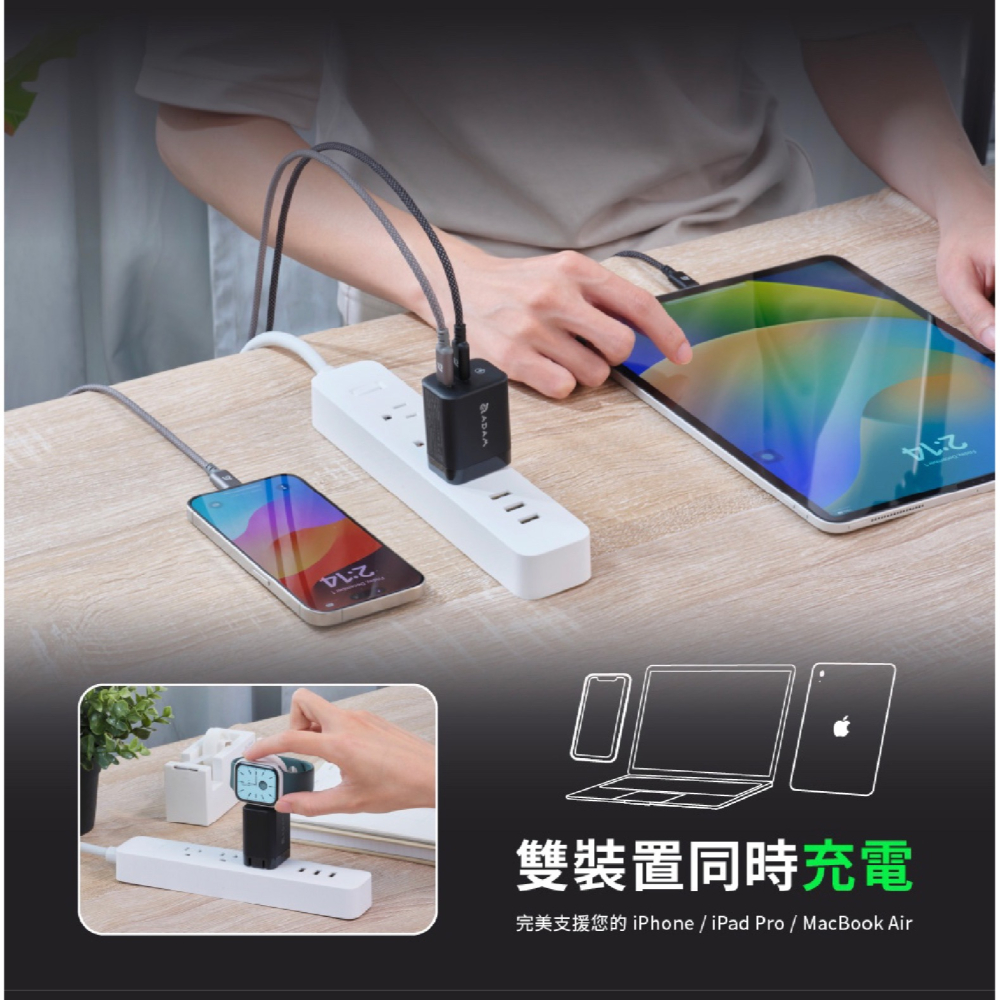 ADAM OMNIA X45C GaN 45W Type-C 雙孔 充電頭 充電器 快充頭 適 iPhone 15 14-細節圖10