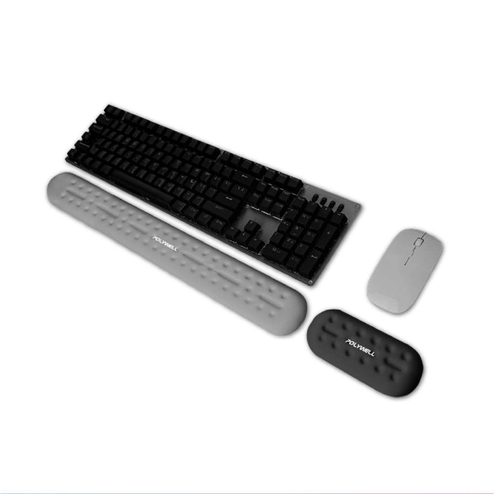 POLYWELL 鍵盤 滑鼠 記憶棉 護腕墊 軟墊 桌墊 非 滑鼠墊 護腕 止滑墊 適 iMac ASUS-細節圖2