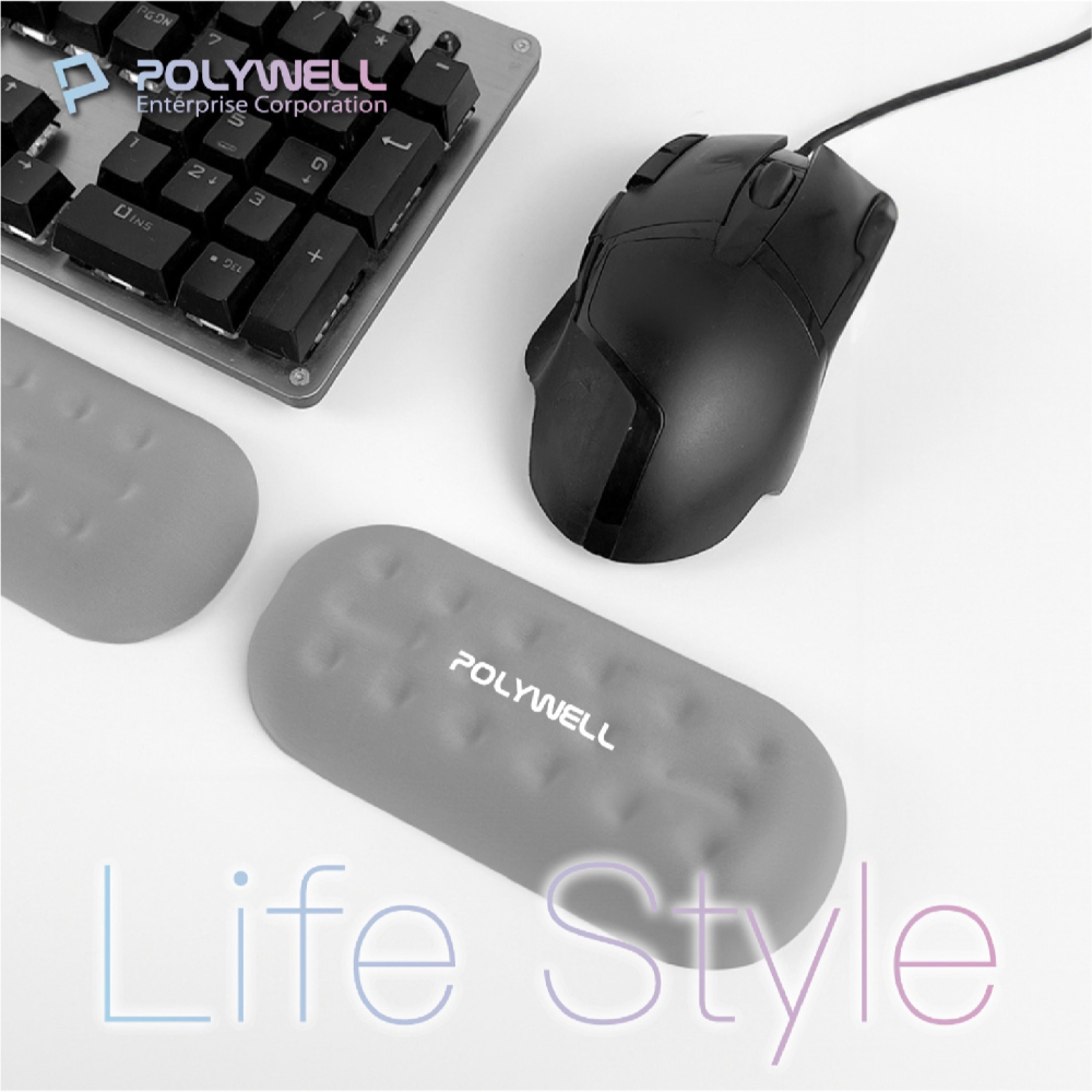 POLYWELL 鍵盤 滑鼠 記憶棉 護腕墊 軟墊 桌墊 非 滑鼠墊 護腕 止滑墊 適 iMac ASUS-細節圖10