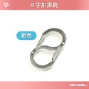 POLYWELL 寶利威爾 不鏽鋼 8字 掛鉤 S扣環 快拆 彈性扣環 掛繩 背包 公事包 鑰匙圈 零錢包 吊飾 揹帶-規格圖8