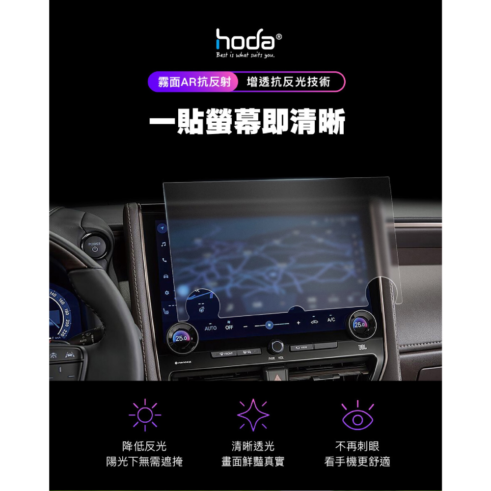 hoda AR 抗反射 磨砂 中控 玻璃貼 保護貼 螢幕貼 2024 Land Rover Defender 110-細節圖3