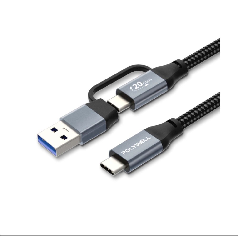 POLYWELL USB-C PD 編織線 快充線 傳輸線 充電線 適 iPhone 15 Plus Pro Max-細節圖2
