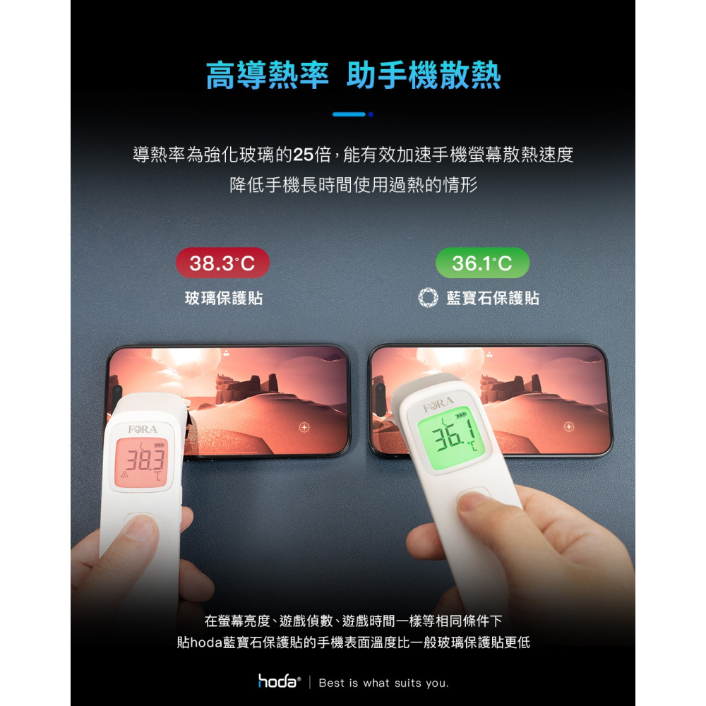 hoda 藍寶石 9H 鋼化玻璃 保護貼 亮面 玻璃貼 防刮貼 ASUS ROG Phone 8 Pro Edition-細節圖5