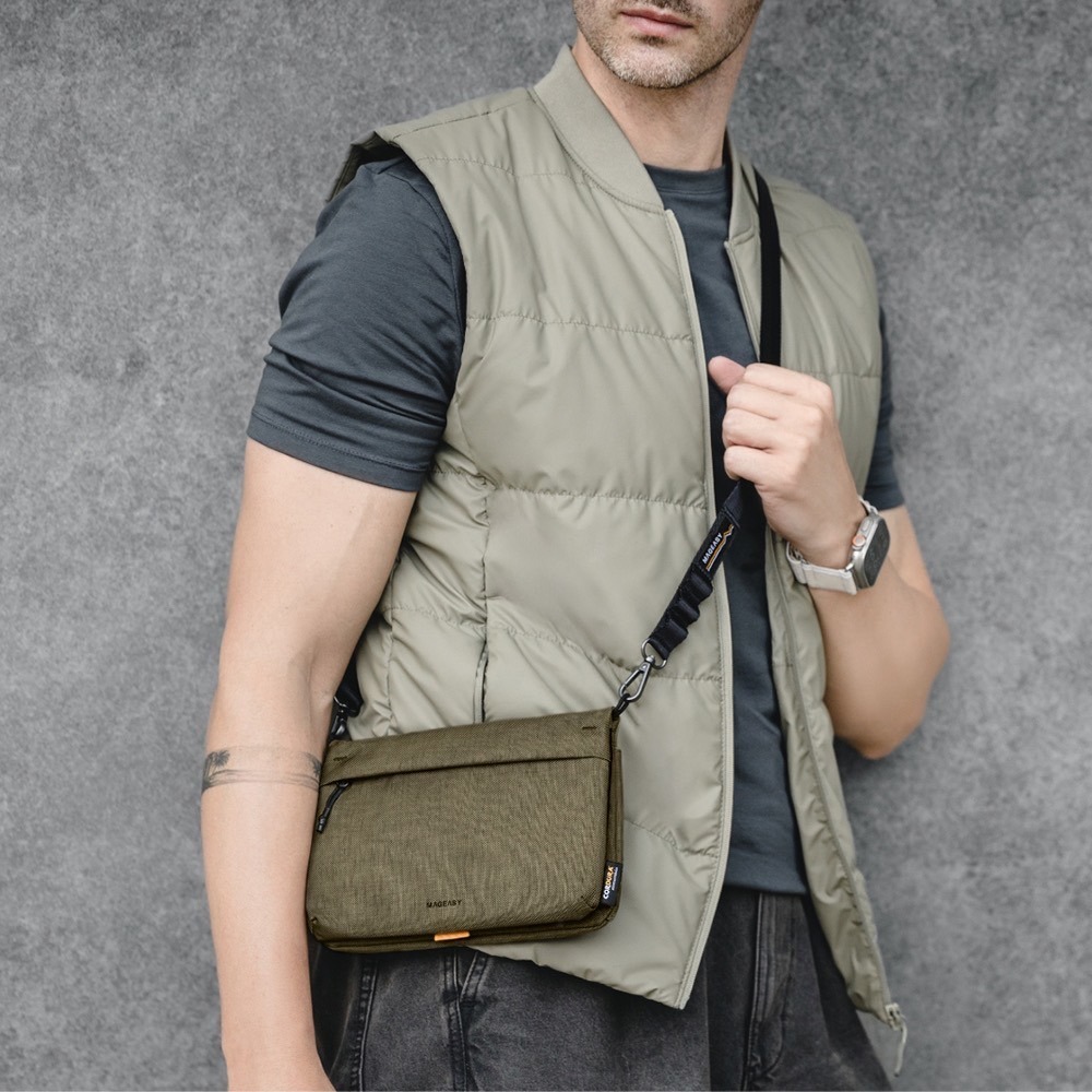 MAGEASY 魚骨牌 2L Sacoche 機能掛繩隨行包 收納包 外出包 防潑水 隨行包 掛繩 機能包 側揹包-細節圖3