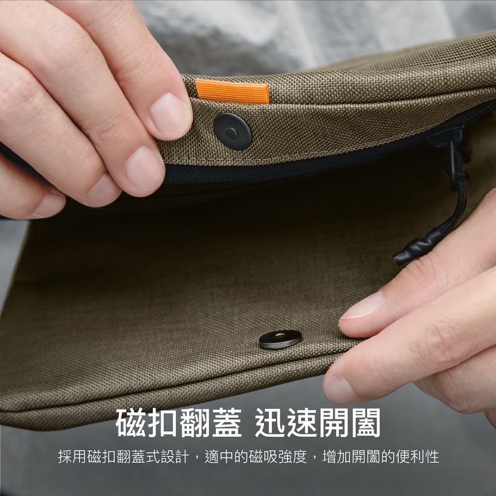 MAGEASY 魚骨牌 2L Sacoche 機能掛繩隨行包 收納包 外出包 防潑水 隨行包 掛繩 機能包 側揹包-細節圖5