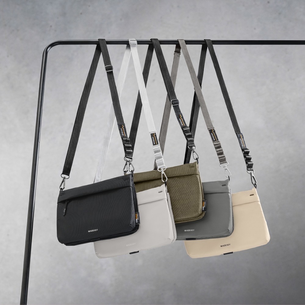 MAGEASY 魚骨牌 2L Sacoche 機能掛繩隨行包 收納包 外出包 防潑水 隨行包 掛繩 機能包 側揹包-細節圖9