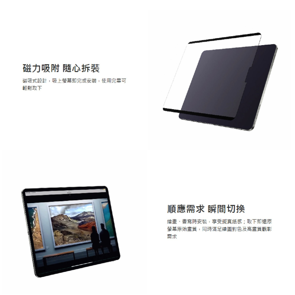 MAGEASY EasyPaper 可拆式 保護膜 保護貼 類紙膜 2024 iPad Air Pro 11 13 吋-細節圖3