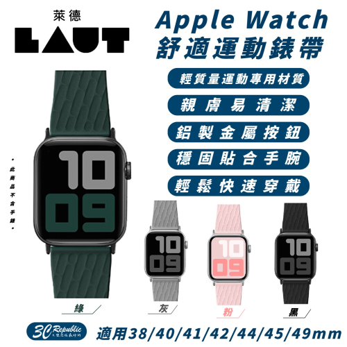 LAUT 萊德 運動 錶帶 手錶 親膚 適 Apple Watch 38 40 41 42 44 45 49 mm