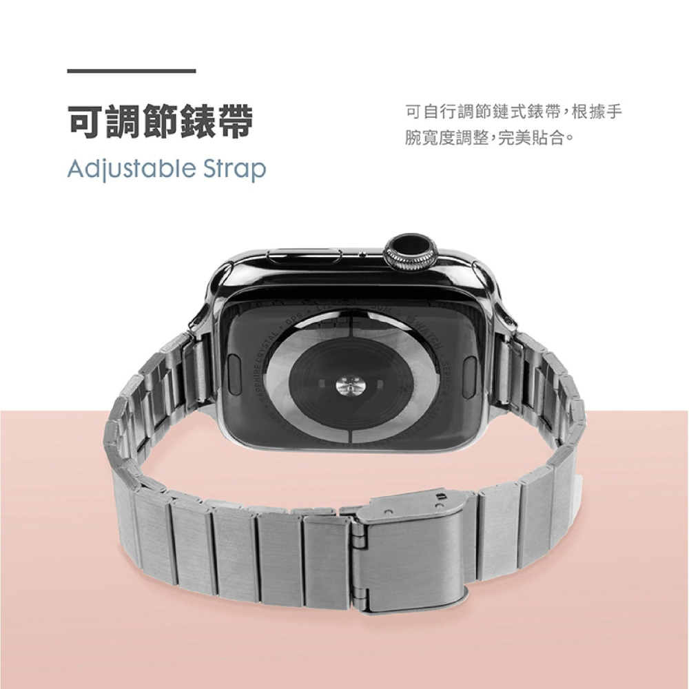 LAUT 時尚 不銹鋼 錶帶 適 Apple Watch 38 40 41 42 44 45 49 mm-細節圖7