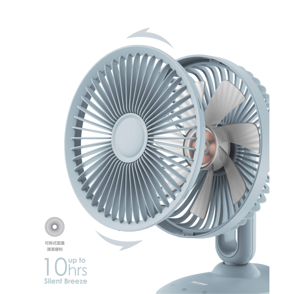 ONPRO UF-IFAN Pro 二代小夜燈觸控涼風扇  和風白 / 清水藍-細節圖5