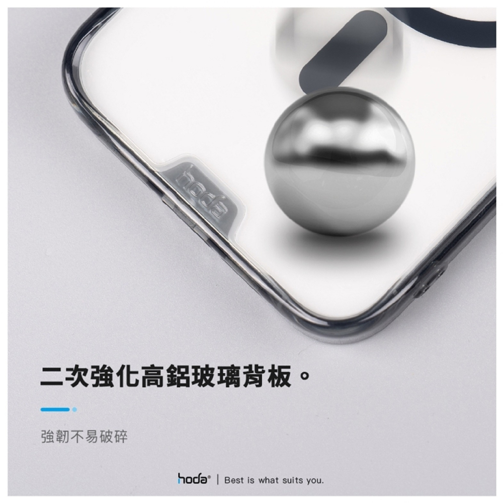 Hoda 三麗鷗 晶石 玻璃 背蓋 透黑 MagSafe 手機殼 保護殼 iPhone 15 Plus Pro Max-細節圖3