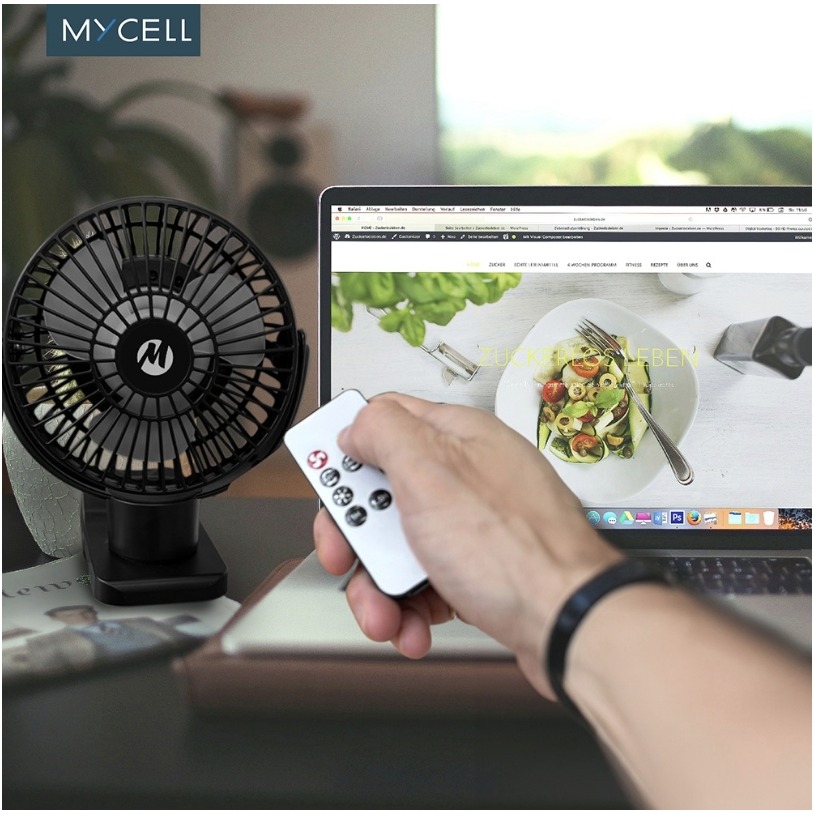 MYCELL 第二代 無印風 USB 三段風量 專用 遙控器 定時器 360度 LED 小夜燈 風扇 隨身風扇-細節圖3