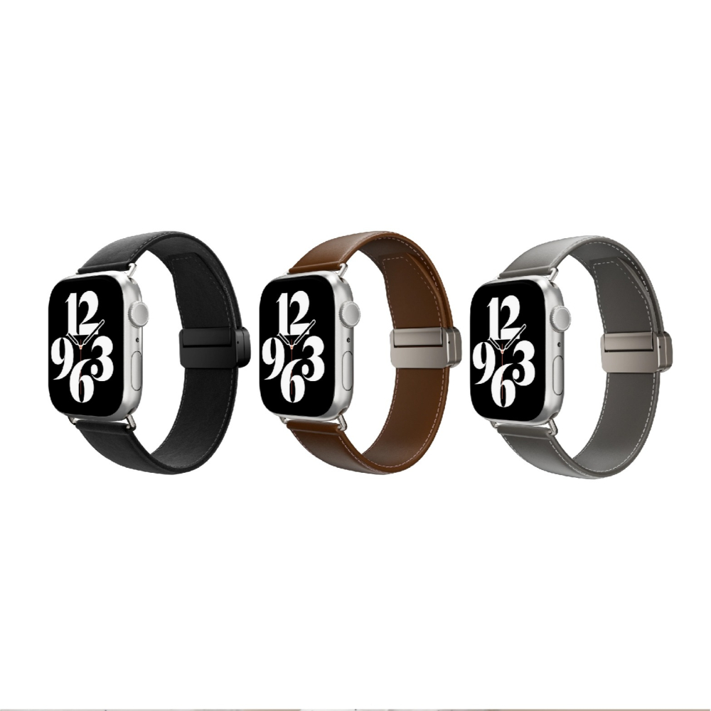 SwitchEasy 磁吸 真皮 錶帶 適 Apple Watch 38 40 41 42 44 45 49mm-細節圖2