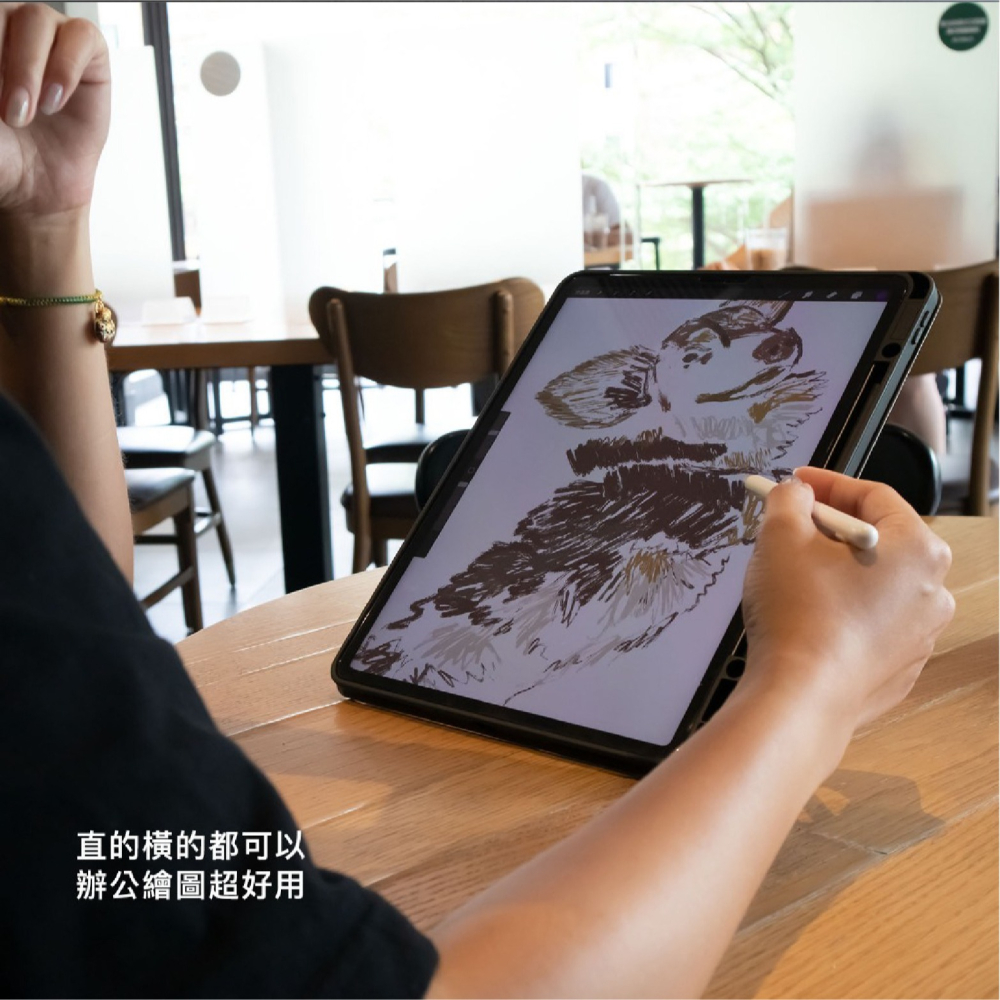 DAPAD 大字立架 側掀 皮套 保護殼 平板套 適 2024 iPad Air 4 5 11吋-細節圖8