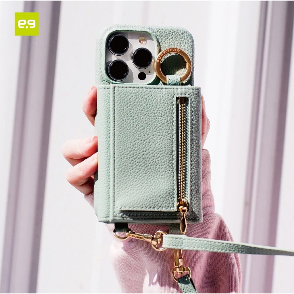 puregear 皮革 錢包 掛繩 揹繩 手機殼 適 iPhone 12 13 14 15-細節圖5