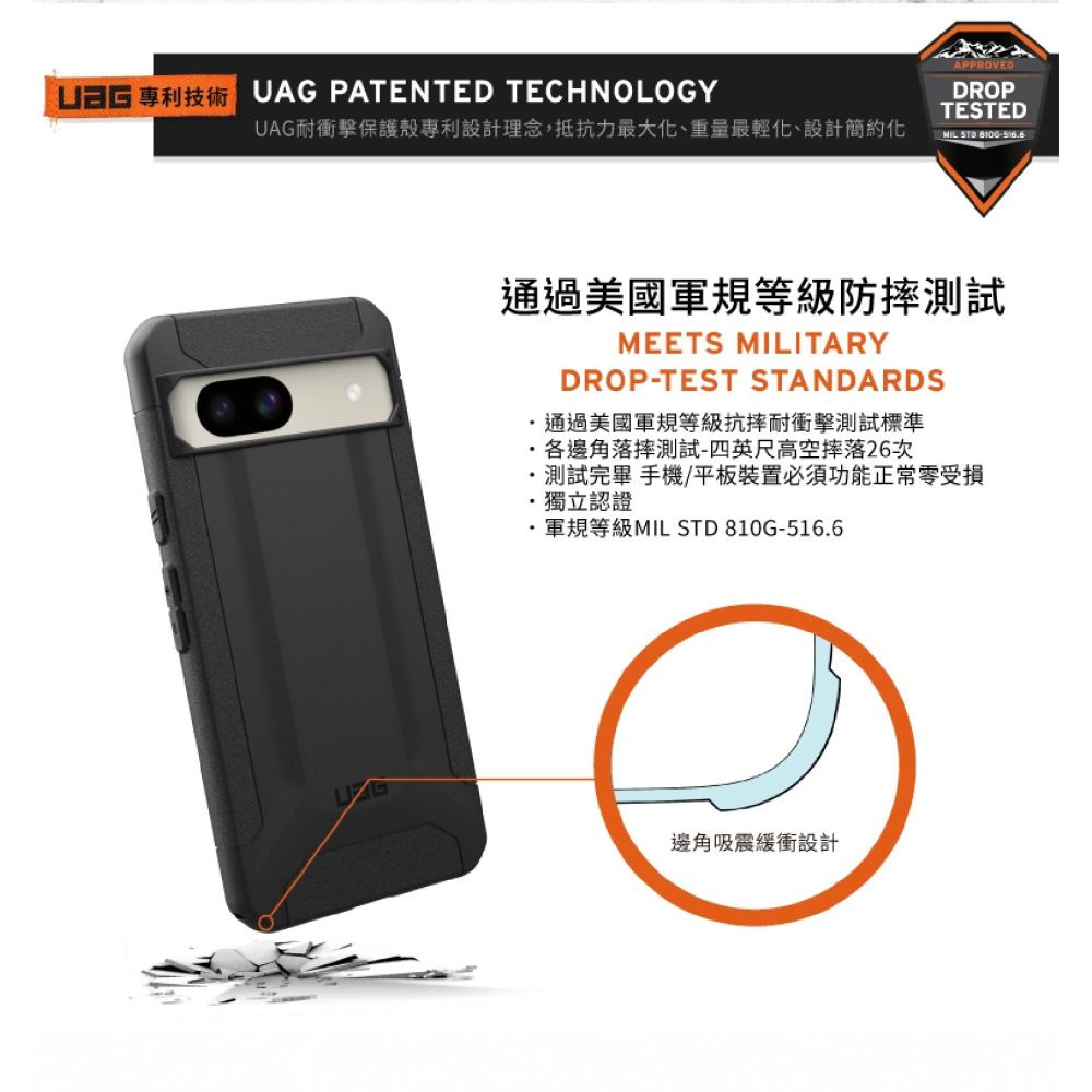 UAG 耐衝擊 美國軍規 保護殼 手機殼 防摔殼 適 Google Pixel 8a-細節圖4