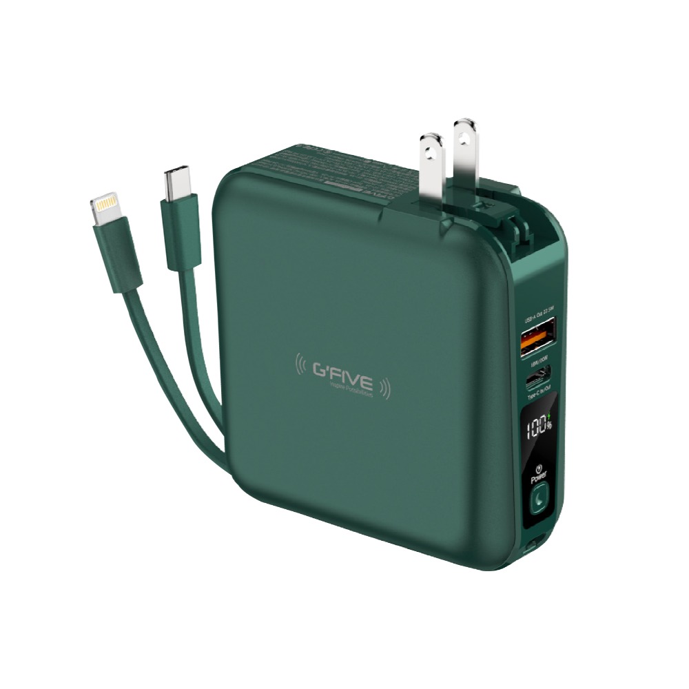 MOBIA 基伍 勁量 萬能充 GPW10S 行動電源 快充電源 10000mAh AC 充電 自帶線-規格圖10
