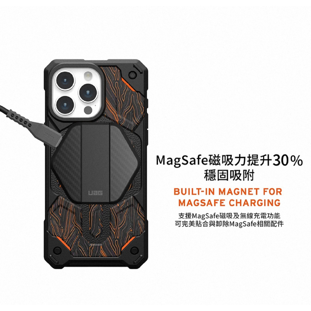 UAG 耐衝擊 G10 玻璃纖維 支援 MagSafe 保護殼 防摔殼 手機殼 iPhone 15 Pro Max-細節圖6