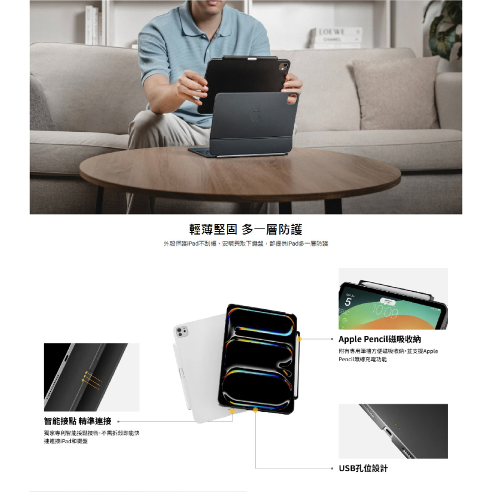 MAGEASY CoverBuddy Lite 保護套  iPad Air Pro 11 12.9 13 吋 2024-細節圖4