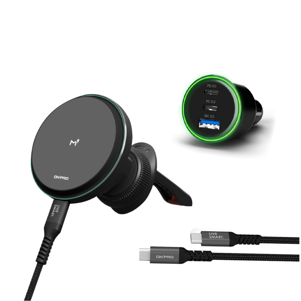 ONPRO 100W Type C 無線 充電器 充電組合 充電頭 快充頭 適 iPhone 16 15 14 S24-細節圖2