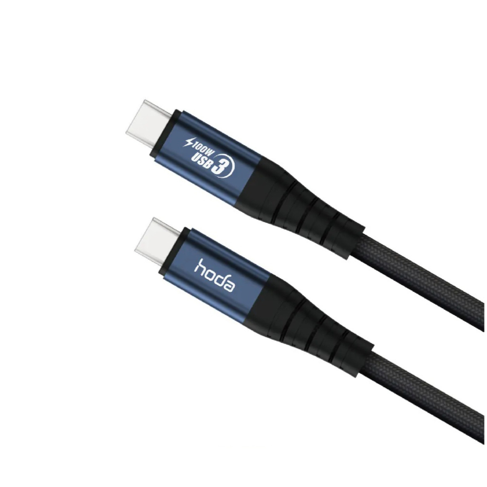 hoda 100W 5A USB C to C 快充線 充電線 編織線 適 iPhone 16 15 S24-細節圖2