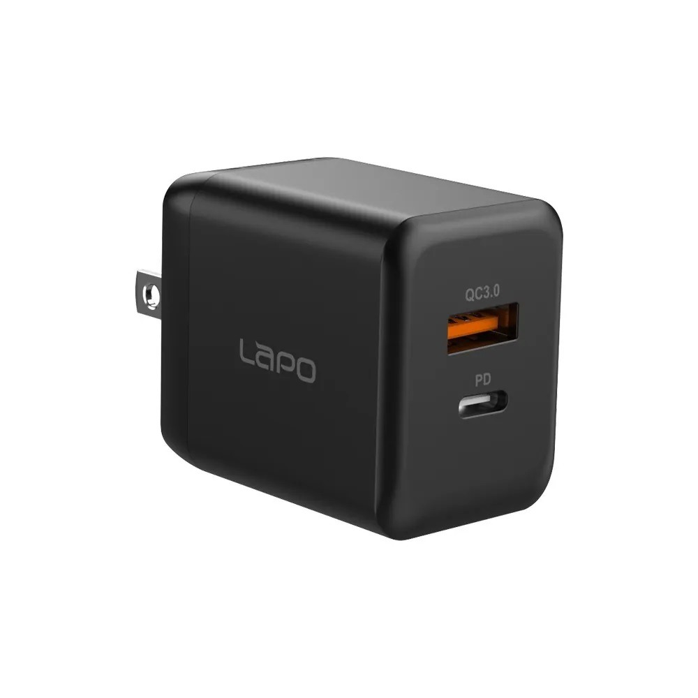 LAPO 35W 氮化鎵 迷你 雙孔 折角 充電器 充電頭 快充頭 適 iphone 16 15 14-規格圖11