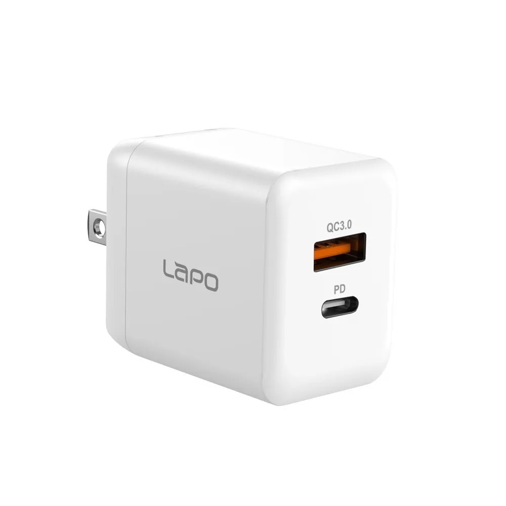 LAPO 35W 氮化鎵 迷你 雙孔 折角 充電器 充電頭 快充頭 適 iphone 16 15 14-規格圖11
