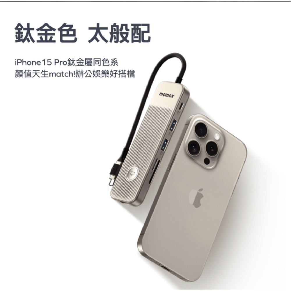 Momax ONELINK 8合1 USB C 多功能 充電線 傳輸線 快充線 轉接頭 充電器-細節圖4