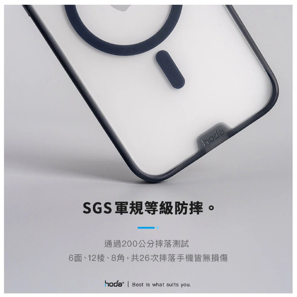 HODA 柔石 玻璃 軍規 支援 MagSafe 防摔殼 保護殼 手機殼 iPhone 16 Plus Pro Max-細節圖6