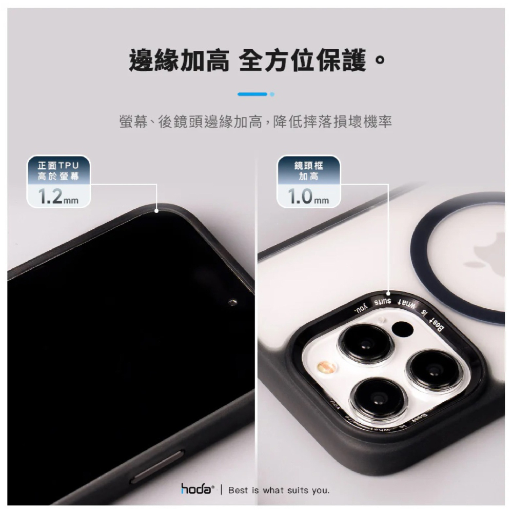 HODA 柔石 玻璃 軍規 支援 MagSafe 防摔殼 保護殼 手機殼 iPhone 16 Plus Pro Max-細節圖7