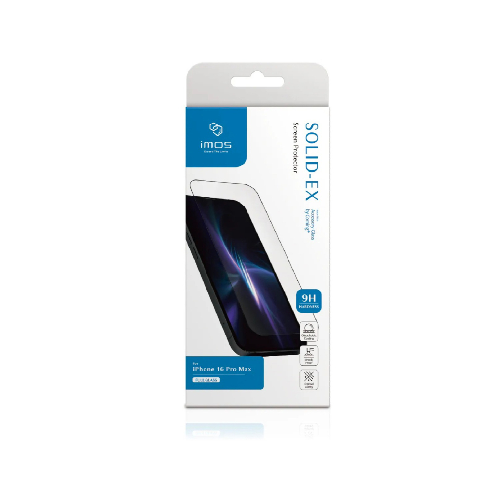 iMos 9H 2.5D 極細黑邊 康寧 玻璃貼 保護貼 螢幕貼 適用 iPhone 16 Plus Pro Max-細節圖2