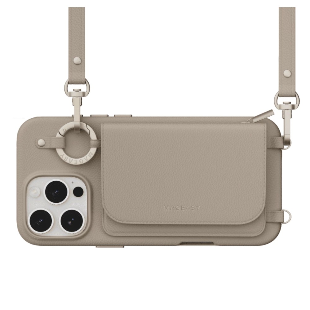 駝色 Pouch M 錢包磁吸手機殼