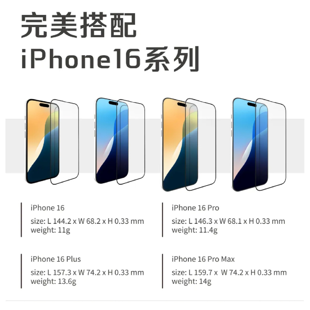 ABSOLUTE 9H 極致 硬度 玻璃貼 螢幕貼 保護貼 iPhone 16 Plus Pro Max-細節圖8