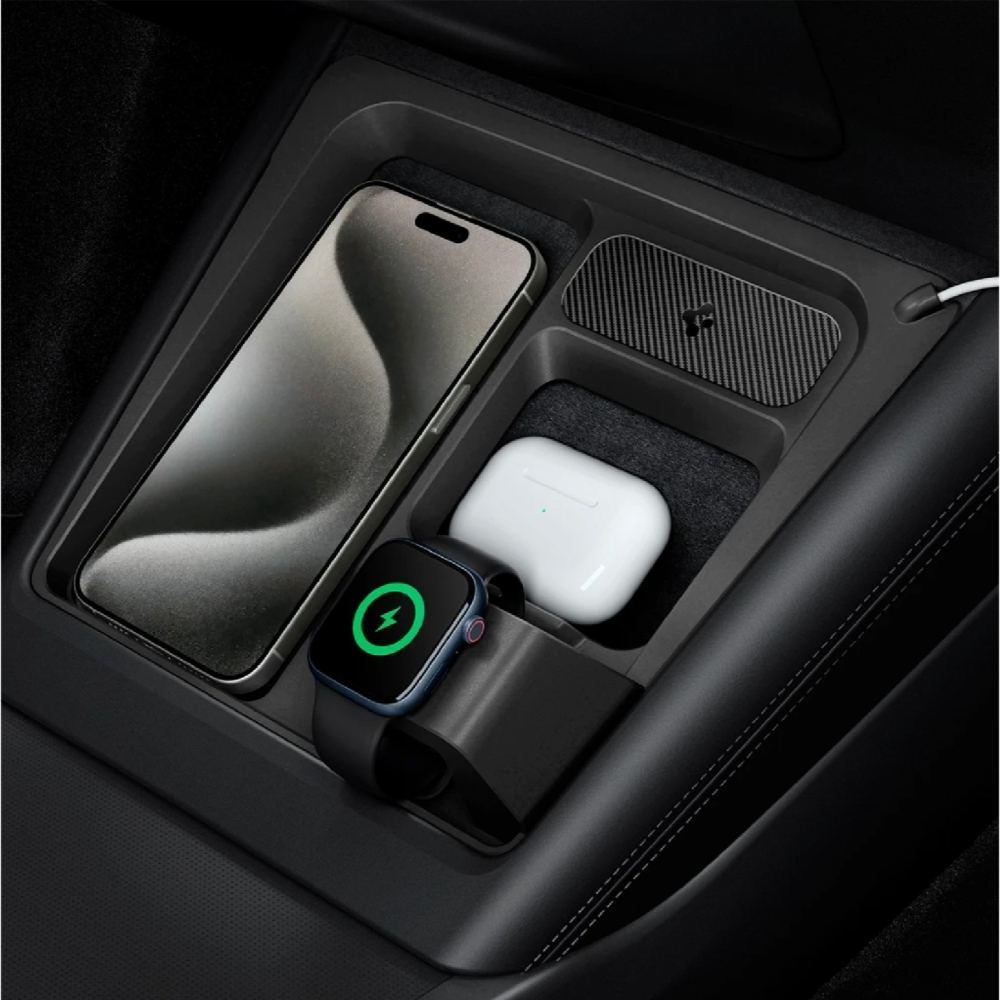 Spigen SGP 3合1 充電 收納器 適 2024 Tesla Model 3-細節圖3