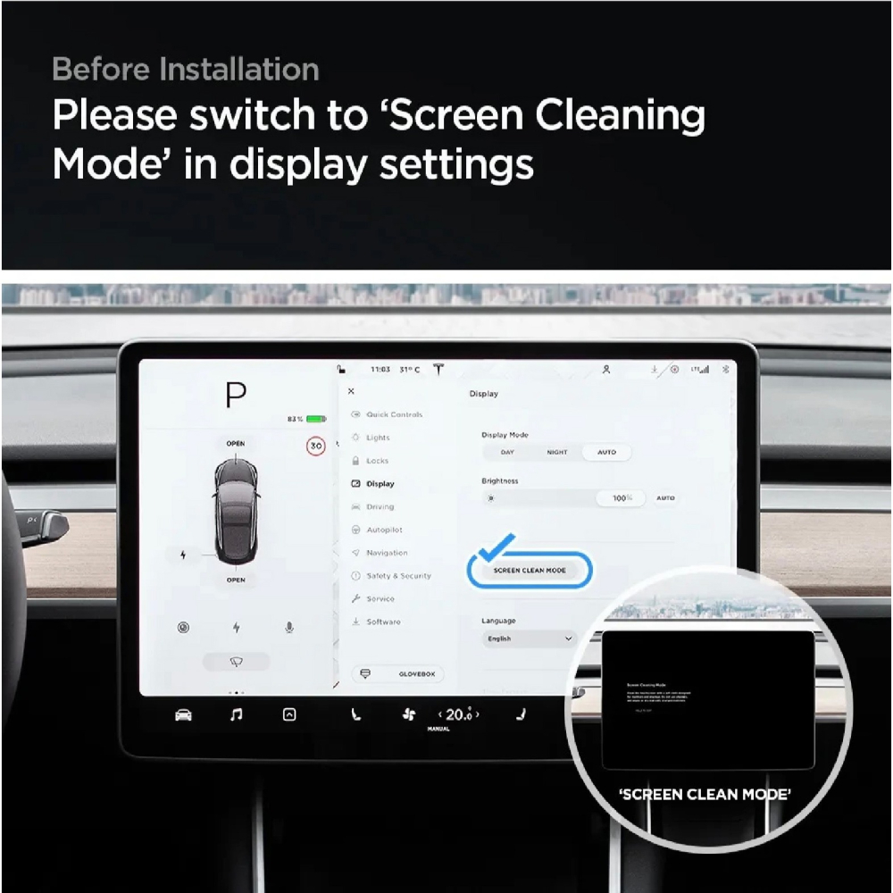 Spigen SGP 9h 霧面 防眩光 螢幕貼 保護貼 含快貼板 Tesla Model Y/3-細節圖4