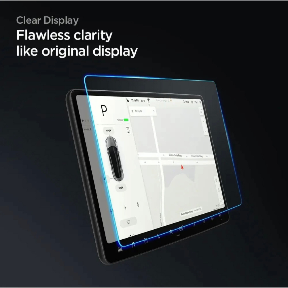 Spigen SGP 9h 霧面 防眩光 螢幕貼 保護貼 含快貼板 Tesla Model Y/3-細節圖7