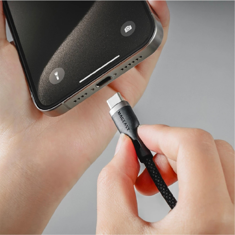 MAGEASY Wire USB A to C 60W PD 傳輸線 編織線 快充線 iPhone 16 15 S24-細節圖8
