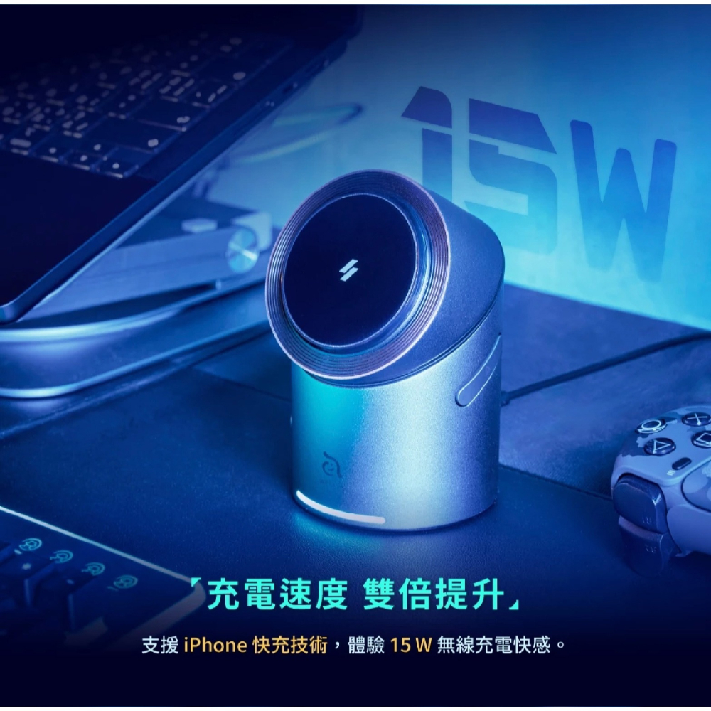 ADAM Mag Tube Qube Qi2 圓柱體 立方體 智慧型 三合一 旅行 磁吸無線充電座 iPhone 16-細節圖6