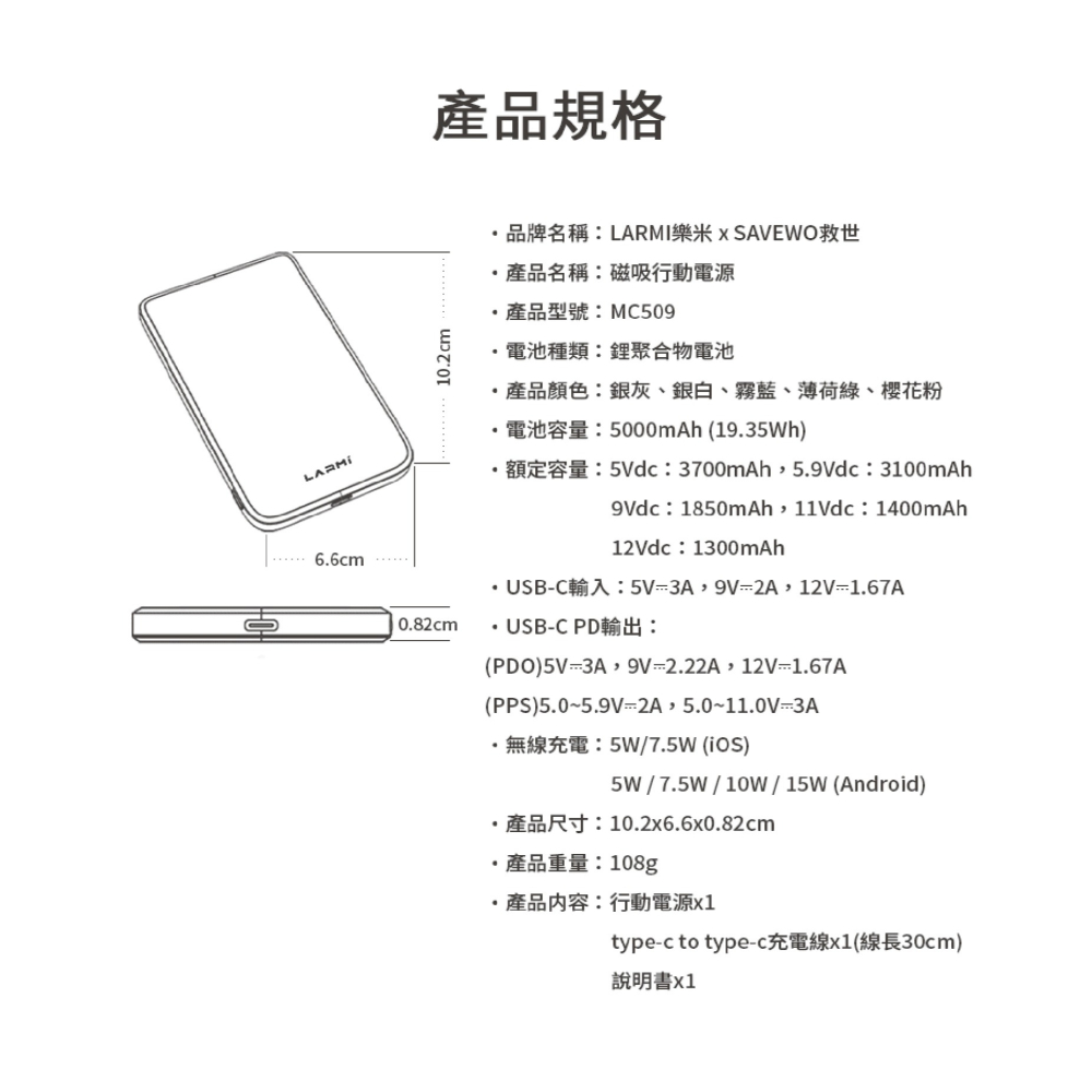 LARMI 樂米 磁吸 行動電源 適 iPhone 16 15 14 S24-細節圖8