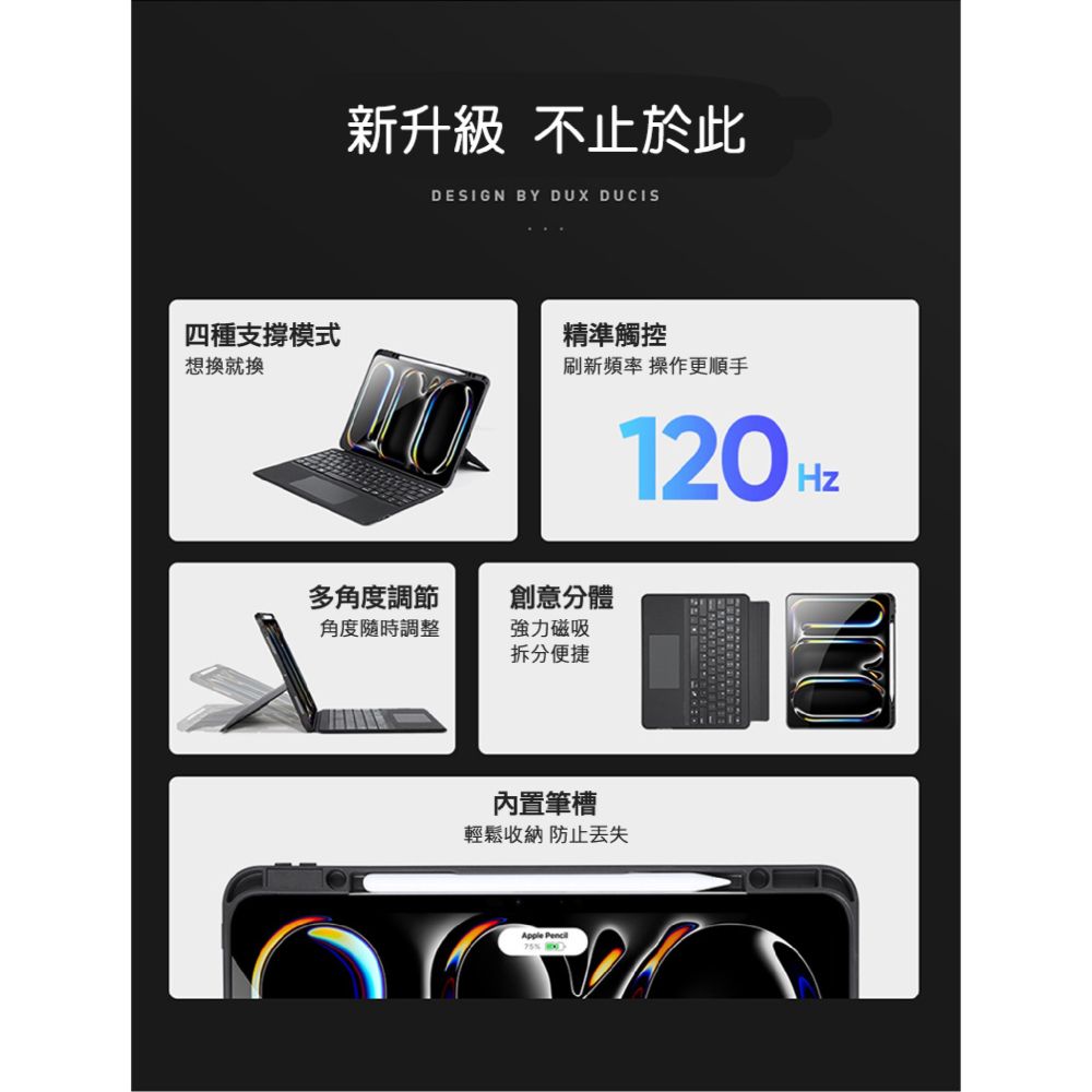 DUX DUCIS DK 鍵盤保護套 iPad Air Pro 10.2 10.5 10.9 11 12.9 13 吋-細節圖4