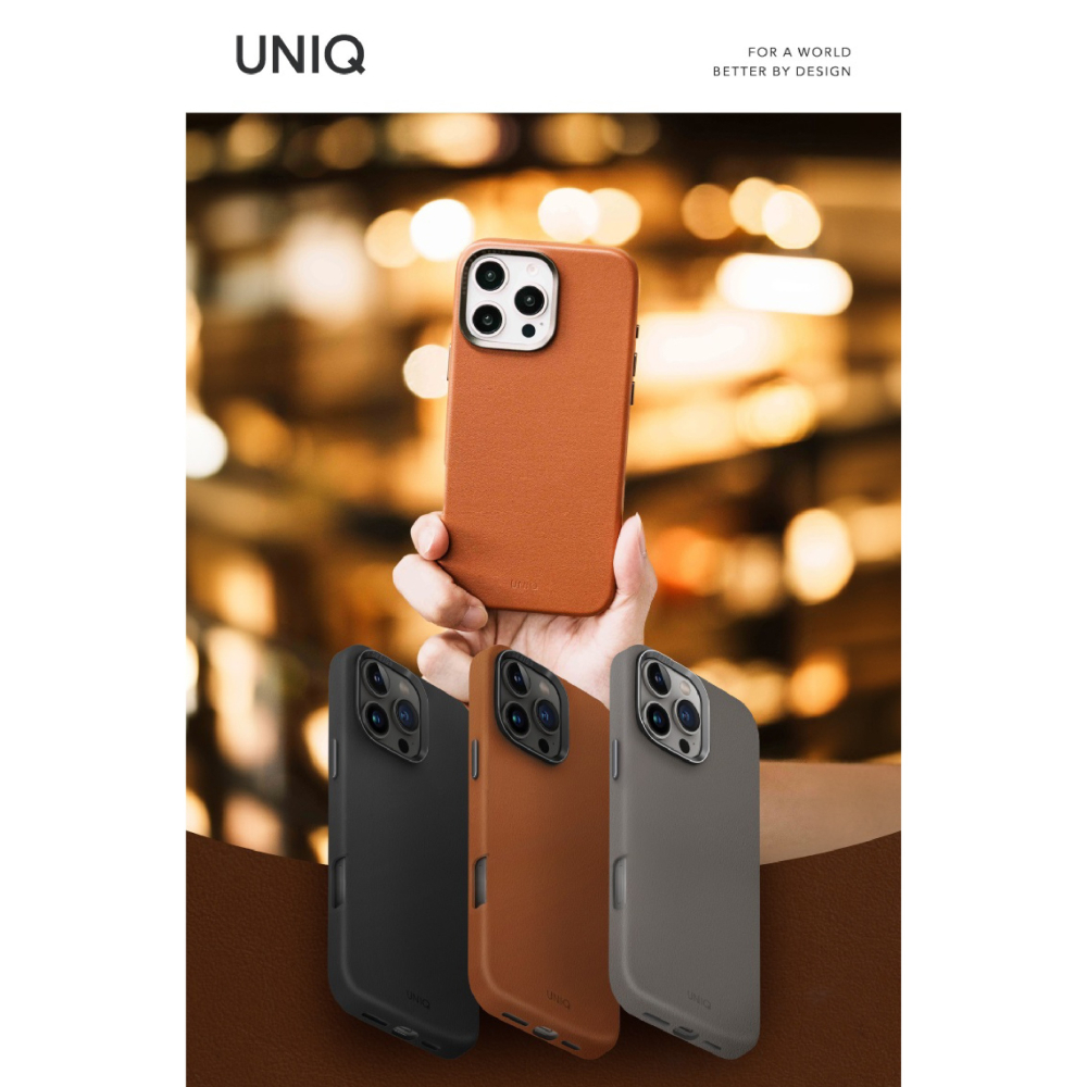 UNIQ Lyden 耐刮 皮革 磁吸 防摔殼 保護殼 手機殼 iPhone 16 Pro Max-細節圖3