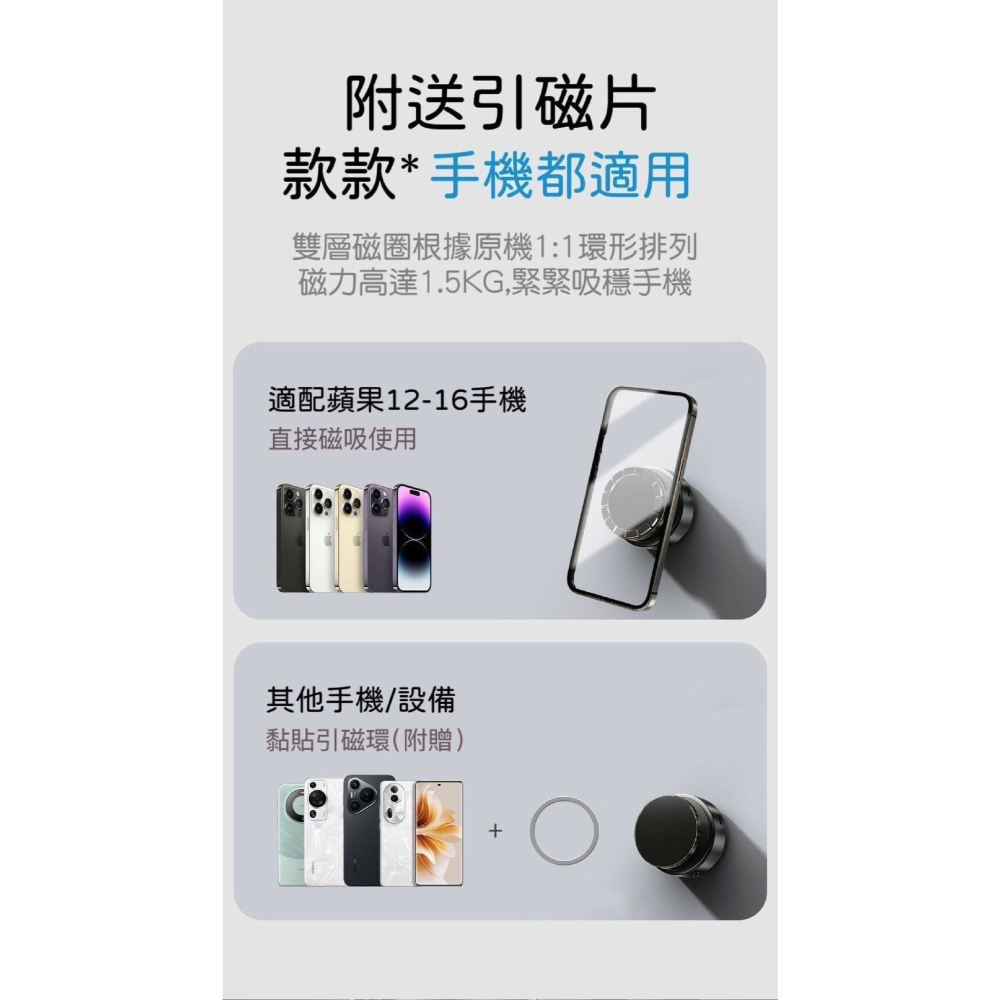ONAIR 真空 磁吸 支架 手機架 吸附 適 iPhone 16 15 14 13 12 S24-細節圖8