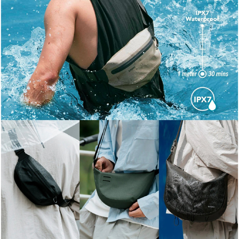 BitPlay AquaSeal 海馬包 防水包 胸前包 隨身包 側背包 半月包 水餃包 IPX7-細節圖5