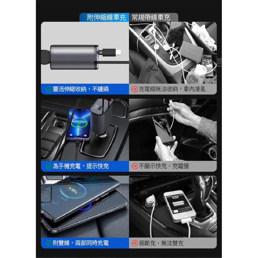 HODA 車載 充電器 雙口 USB A Lightning 快充 適 iPhone 16 15 14 S24-細節圖9