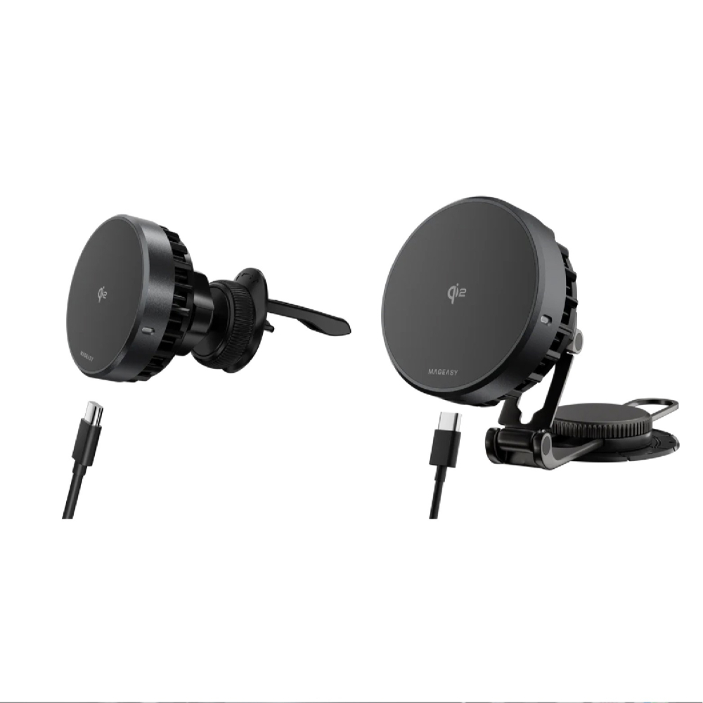 MAGEASY Qi2 車用 手機支架 磁吸式 充電器 支援 MagSafe 適 iPhone 16 15 S24-細節圖2